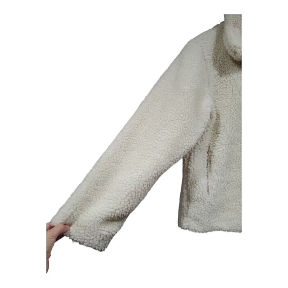 BDG Urban Outfitters Women's Cream Full-zip Sherpa Jacket Pockets Size M - Picture 5 of 12